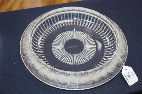 A circular Lalique bowl, signed